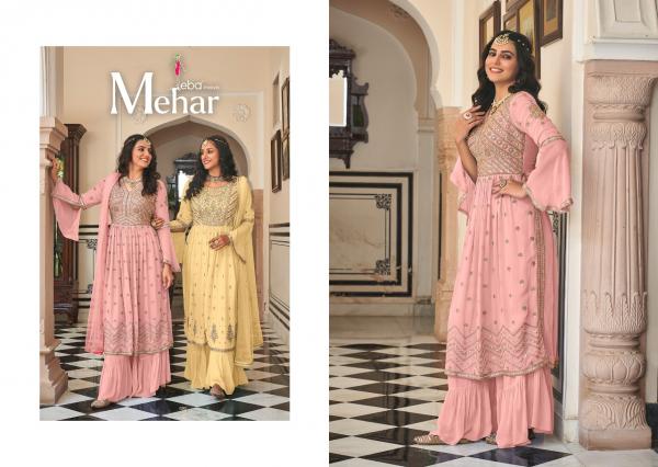 Eba Mehar 2 Georgette With Embroidery Work Salwar Kameez Collection 